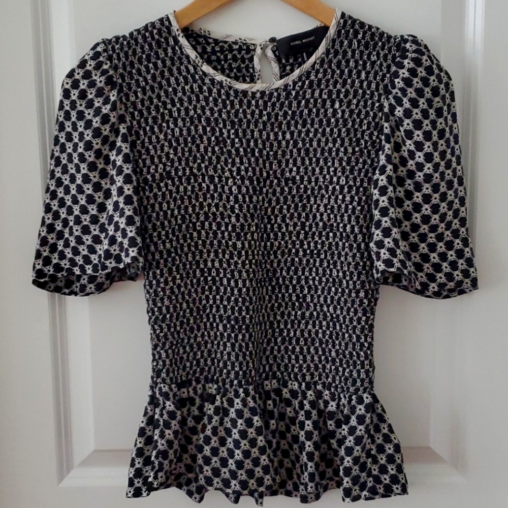Isabel Marant Megan Smocked Top